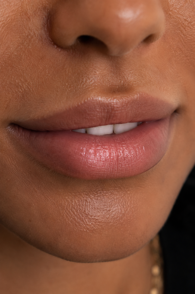 Close-up of lips and the lower face.